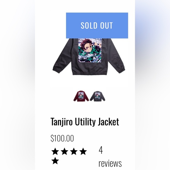 Primitive x Demon Slayer Tanjiro Lightweight Shirt Jacket - Picture 3 of 12